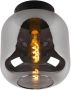 Lucide Plafondlamp Joanet Gerookt Glas ⌀25cm E27 - Thumbnail 1