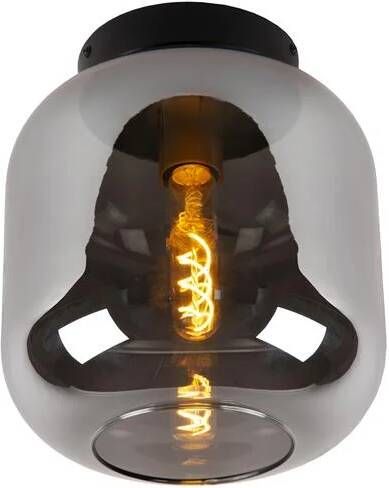 Lucide Plafondlamp Joanet Gerookt Glas ⌀25cm E27