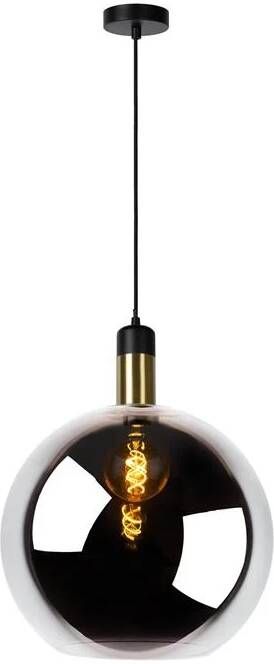 LUCIDE Hanglamp Julius Zwart Messing 40cm E27