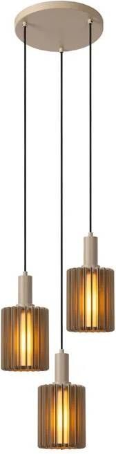 Lucide LAMBRES Hanglamp 3xE27 Taupe