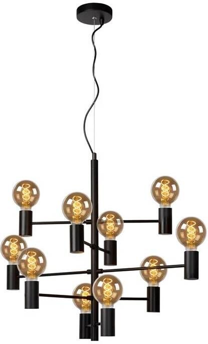 LUCIDE Hanglamp Leanne Zwart ⌀65cm 10xe27