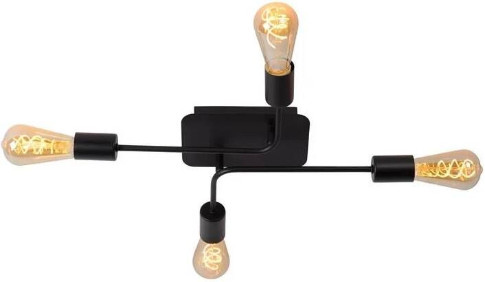 Lucide LESTER Plafonnière 4xE27 Zwart