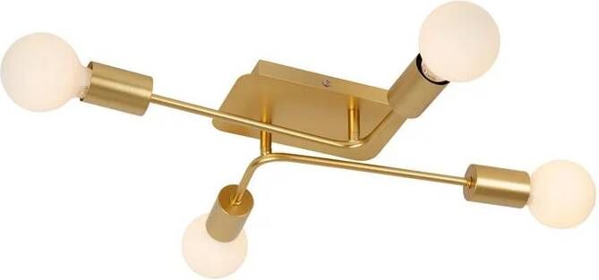 Lucide LESTER Plafonnière Mat Goud | Messing