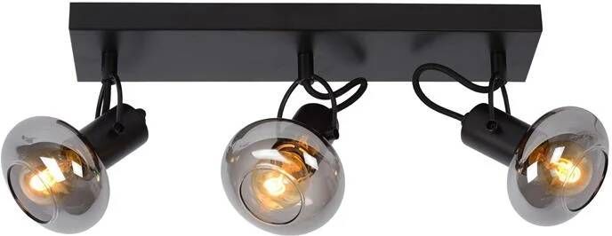 LUCIDE Opbouwspot Madee Zwart 9cm 3xe14
