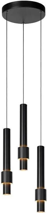 Lucide MARGARY Hanglamp Ø 28 cm LED Dimb. 3x4W 2700K Zwart