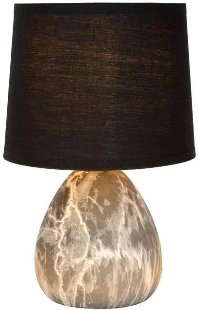Lucide MARMO Tafellamp Ø 16 cm 1xE14 Zwart