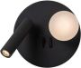 Lucide MATIZ Bedlamp Wandlamp Ø 16 5 cm LED 3000K Met USB oplaadpunt Zwart - Thumbnail 1