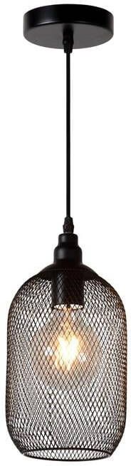 LUCIDE Hanglamp Mesh Zwart 15cm E27