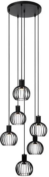 Lucide MIKAELA Hanglamp 6xE14 Zwart