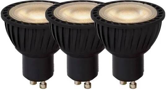 Lucide MR16 Led lamp Ø 5 cm LED Dimb. GU10 3x5W 3000K Zwart