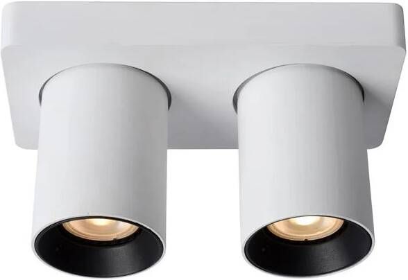 Lucide NIGEL Plafondspot LED Dim to warm GU10 2x5W 2200K 3000K Wit