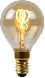 Lucide P45 Filament lamp Ø 4 5 cm LED Dimb. E14 1x3W 2200K Amber