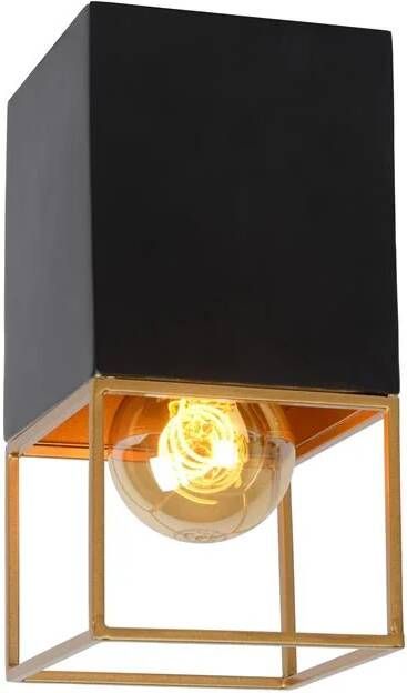 LUCIDE Plafondlamp Rixt Zwart Messing E27