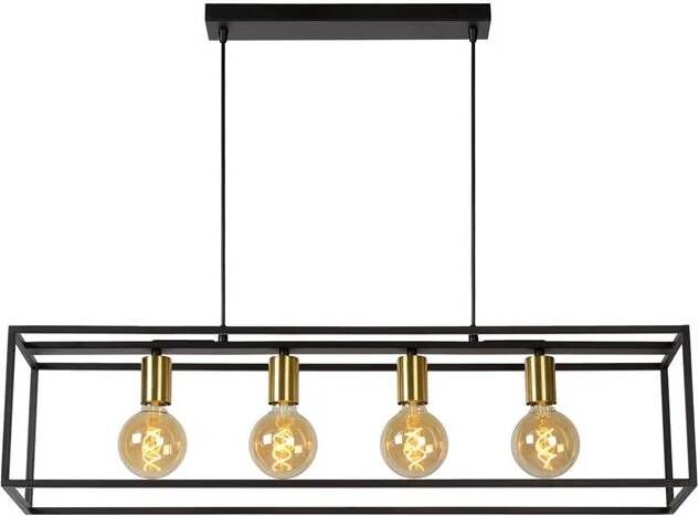 Lucide Hanglamp Ruben Zwart Goud 4xe27