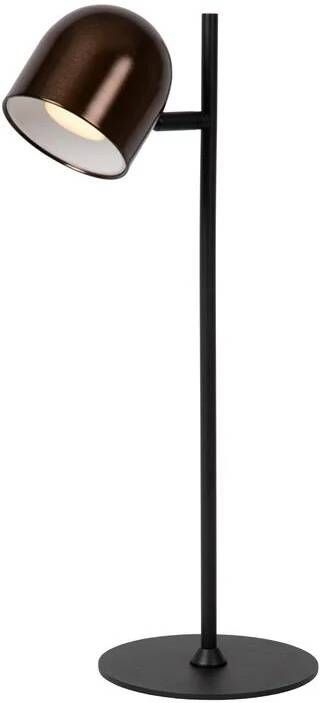 Lucide SKANSKA RECH Oplaadbare Bureaulamp Binnen Buiten Accu Batterij LED Dimb. CCT 1x3W 3000K 6000K IP44 Koffie