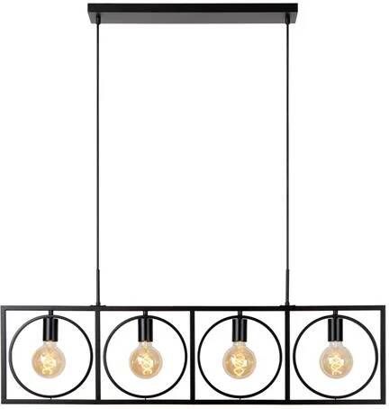 LUCIDE Hanglamp Suus Zwart 4xe27