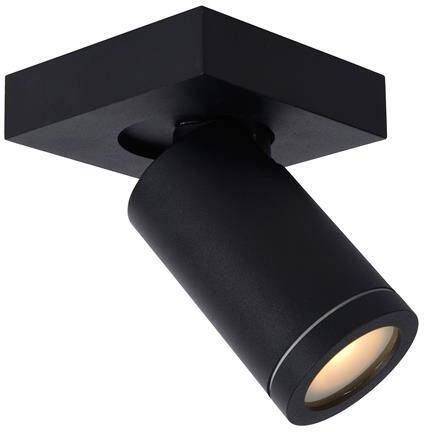 Lucide TAYLOR Plafondspot Badkamer LED Dim to warm GU10 1x5W 2200K 3000K IP44 Zwart