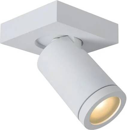 Lucide TAYLOR Plafondspot Badkamer LED Dim to warm GU10 1x5W 2200K 3000K IP44 Wit