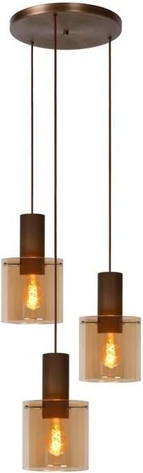 Lucide Hanglamp Toledo Amber ⌀50cm 3xe27