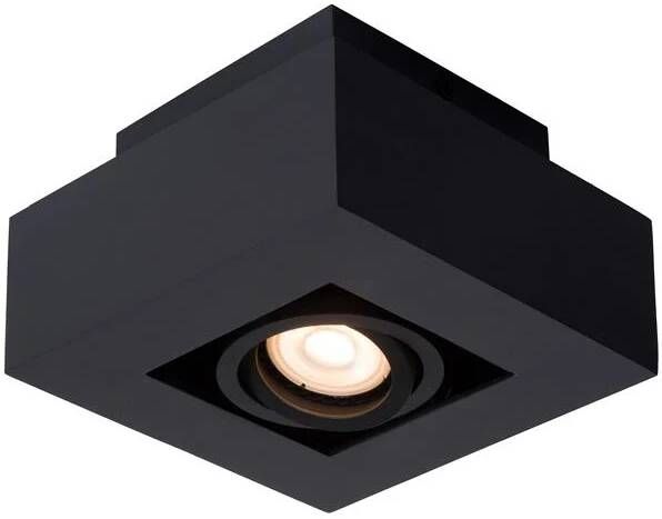 Lucide XIRAX Plafondspot LED Dim to warm GU10 1x5W 2200K 3000K Zwart