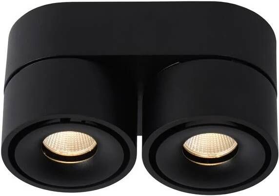Lucide YUMIKO Plafondspot Ø 7 8 cm LED Dimb. 2x8W 2700K Zwart