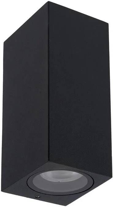 Lucide ZARO Wandspot Buiten 2xGU10 IP44 Zwart