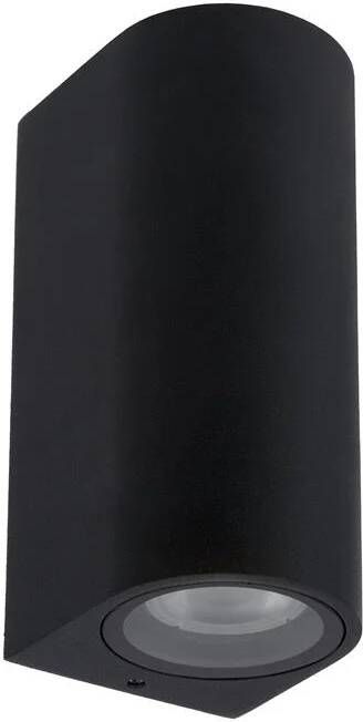 Lucide ZARO Wandspot Buiten 2xGU10 IP44 Zwart