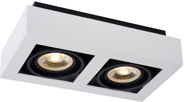 Lucide ZEFIX Plafondspot LED Dim to warm GU10 2x12W 2200K 3000K Wit