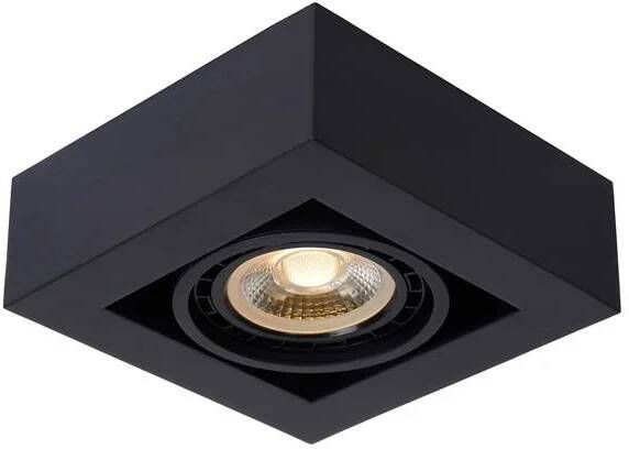 Lucide ZEFIX Plafondspot LED Dim to warm GU10 (ES111) 1x12W 2200K 3000K Zwart