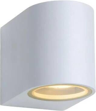 Lucide ZORALED Wandspot Buiten LED Dimb. GU10 1x5W 3000K IP44 Wit