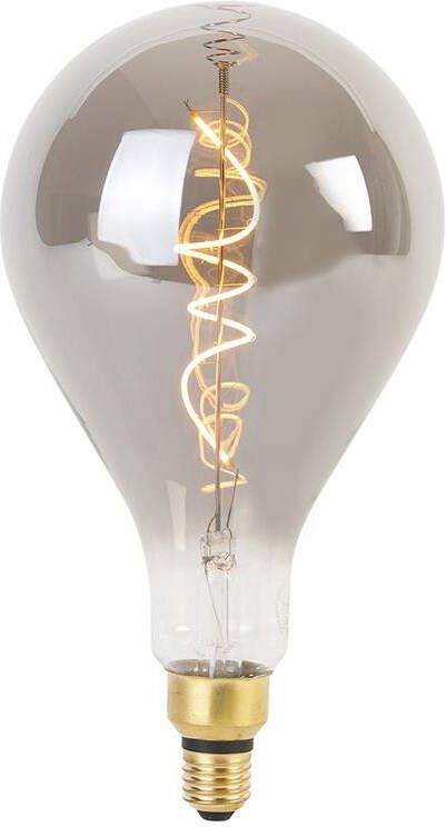 LUEDD E27 dimbare LED spiraal filament lamp A165 smoke 4W 120 lm