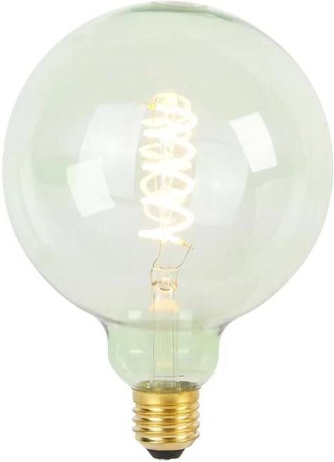 LUEDD E27 dimbare LED spiraal filament lamp G125 groen 4W 180 lm