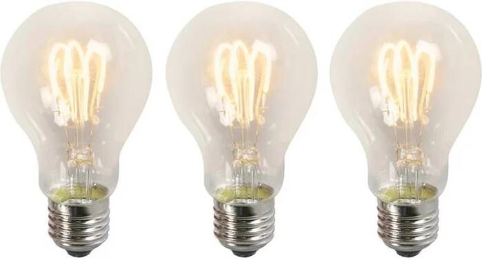 LUEDD Set Van 3 E27 Led Gedraaide Filament Lampen A60 Helder 3w 210 Lm 2200k