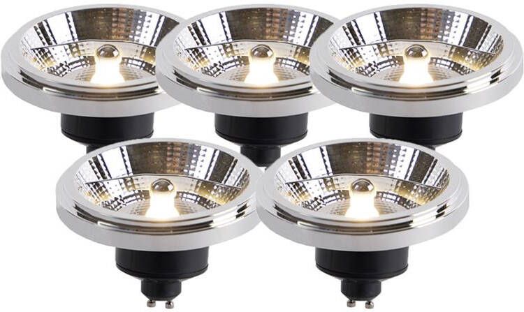 LUEDD Set van 5 GU10 dimbare LED lampen AR111 11W 810 lm 2700K