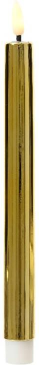 Lumineo Led Dinerkaarsen 2x St Goud 24 5 Cm Glimmend