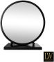 LW collection Tafel spiegel zwart 30x32 cm metaal spiegel tafel industrieel woonkamer gang badkamerspiegel make up spiegel - Thumbnail 2