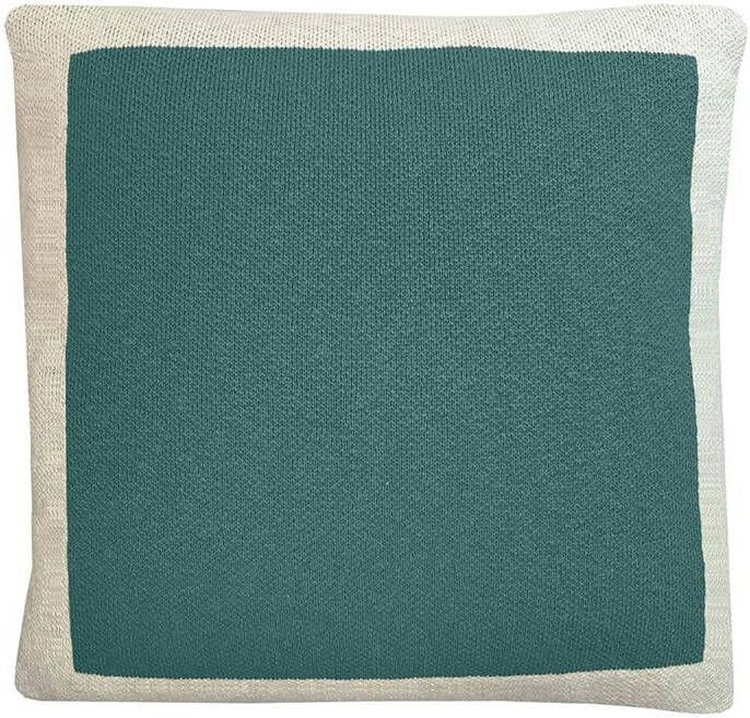 Malagoon Solid Poster Gebreid Sierkussen 50 x 50 cm Pine Green