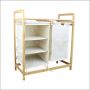 MARBEAUX Wasmand Bamboe Badkamer Organizer Hout 77x69 5x38cm - Thumbnail 2