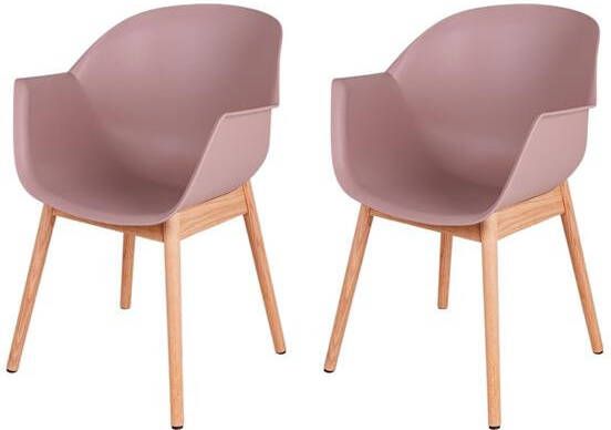 MaximaVida Eetkamerstoel Cuyp XXL oudroze 2 stuks