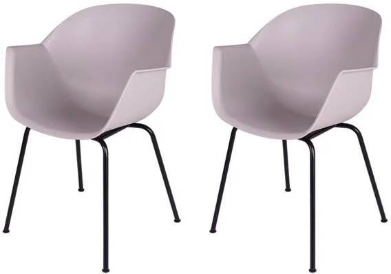 MaximaVida Eetkamerstoel Cuyp XXL taupe 2 stuks