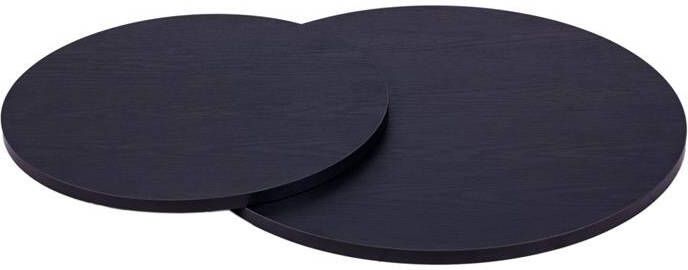 MaximaVida ronde set tafelbladen Chicago zwart 58 cm en 45 cm