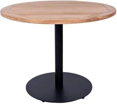 MaximaVida ronde tuintafel Java zwart 80 cm- zware 49 kg uitvoering