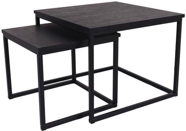 MaximaVida vierkante salontafel set Chicago XL zwart 60 cm