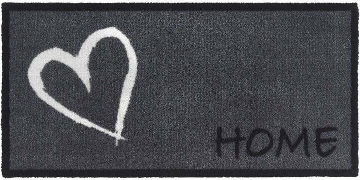 Strabox Schoonloopmat Vision Home Heart Grijs 40x80 Cm