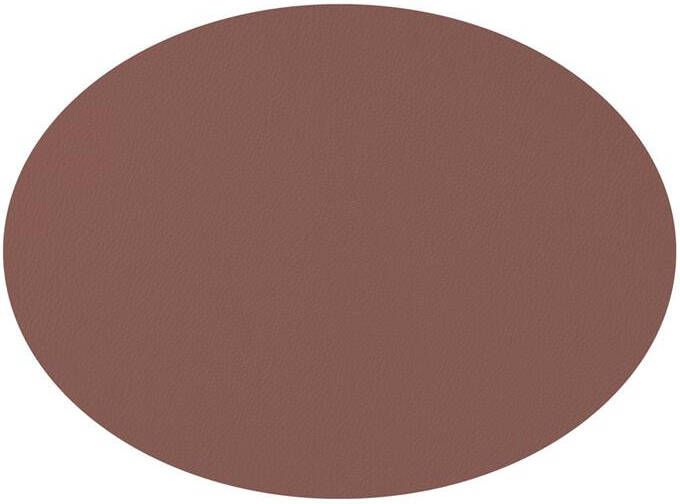 Mesapiu Placemat lederlook Ovaal Bruin Set van 6