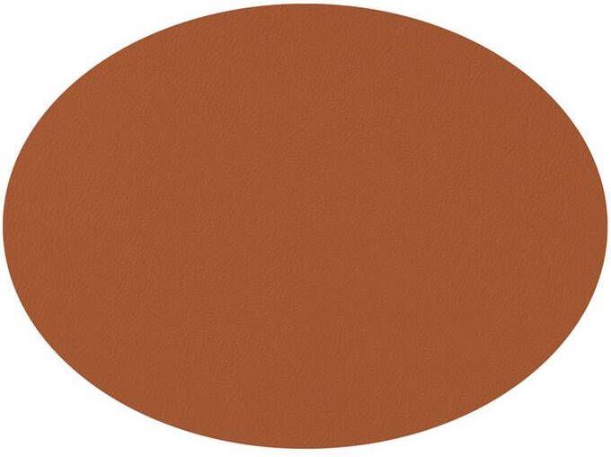 Mesapiu Placemat lederlook Ovaal Caramel Set van 6