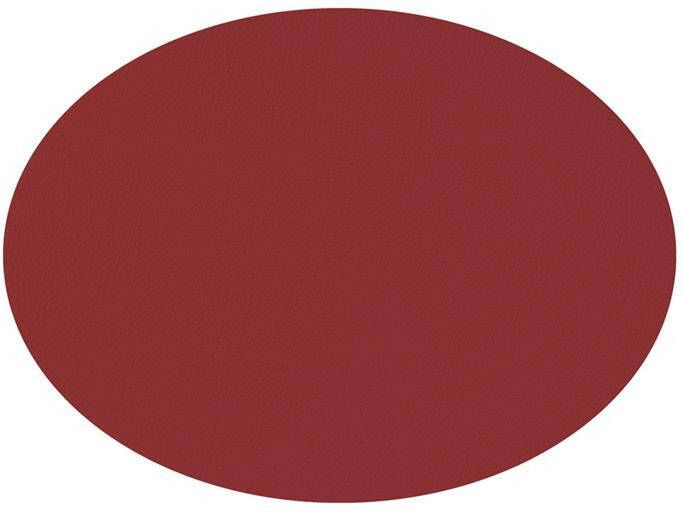 Mesapiu Placemat lederlook Ovaal Rood Set van 6