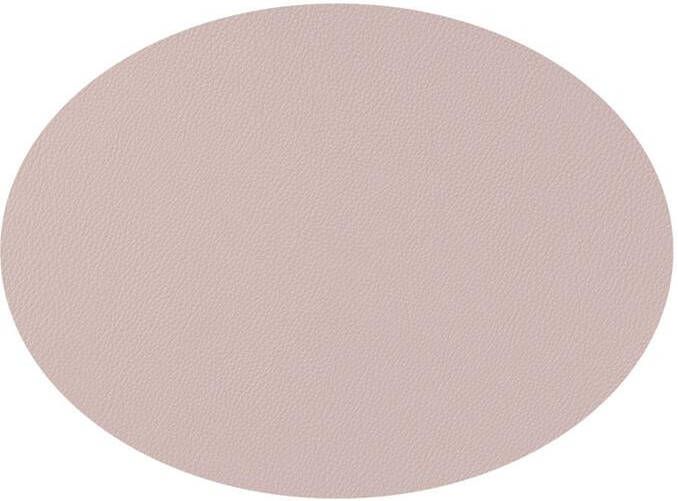 Mesapiu Placemat lederlook Ovaal Roze set van 6