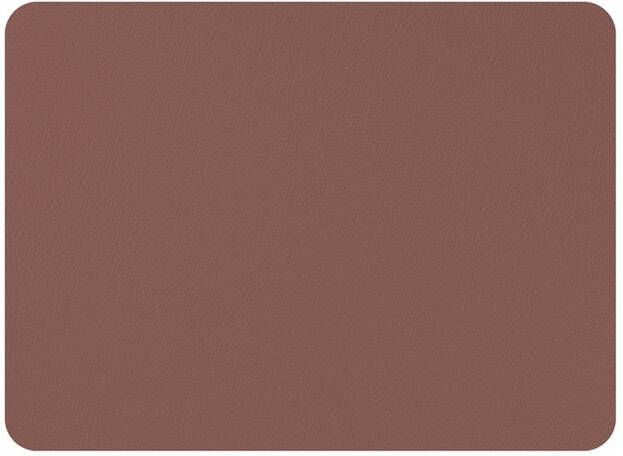 Mesapiu Placemat lederlook Rechthoek Bruin Set van 6