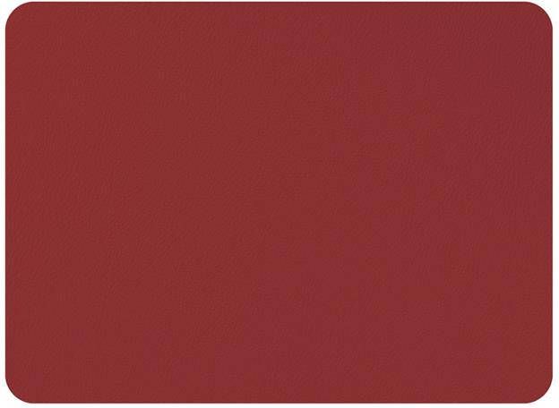 Mesapiu Placemat lederlook Rechthoek Rood Set van 6